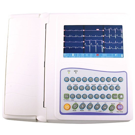 Clinical Diagnosis 12 Channels 10Inch Color Touch Screen Digital Electrocardiogr
