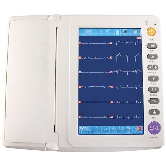 Clinical Diagnosis 12 Channels 10Inch Color Touch Screen Digital Electrocardiogr