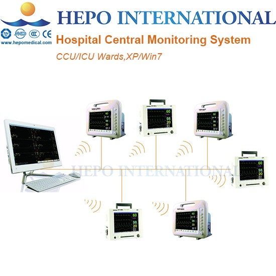 Hospital Patient Monitor with Central Monitorying System